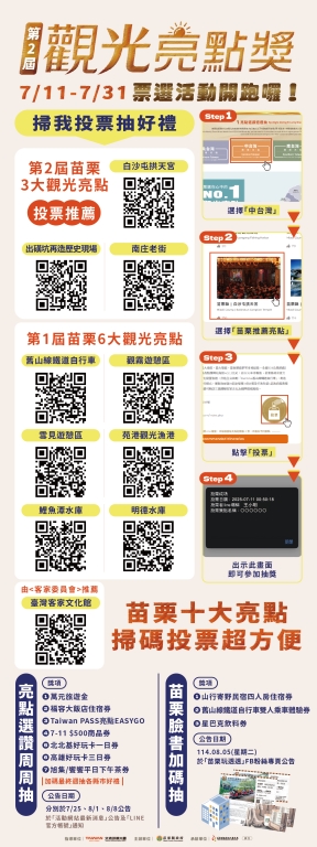 第2屆「觀光亮點獎」票選活動DM